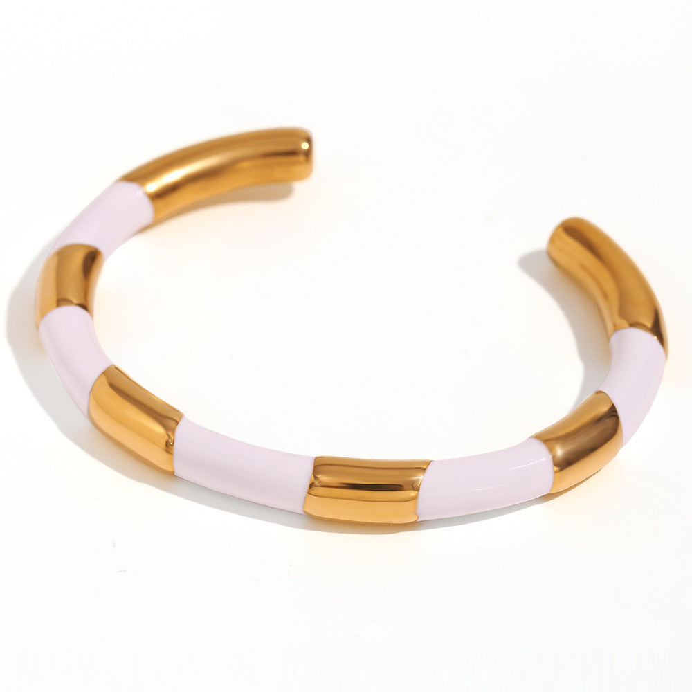 Wholesale Solid Segment Drip Stainless Steel Bracelet
